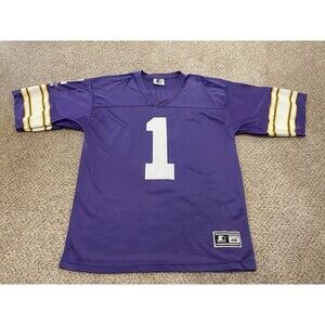1990s Vintage Starter Minnesota Vikings Warren Moon Football Jersey Mens 48-XL
